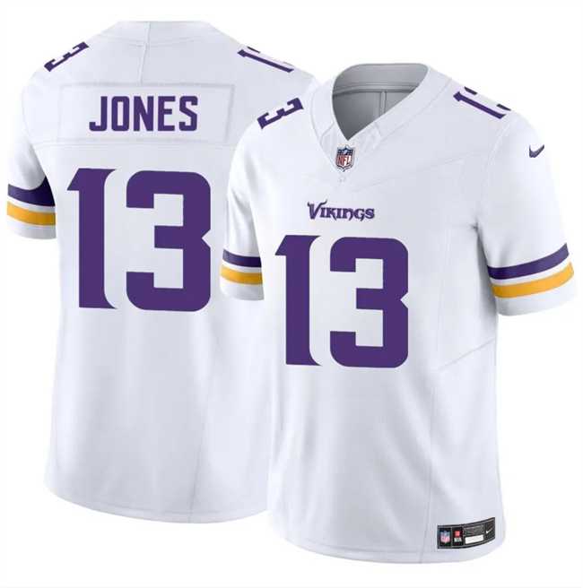 Men%27s Minnesota Vikings #13 Daniel Jones White 2024 F.U.S.E. Vapor Untouchable Limited Stitched Jersey